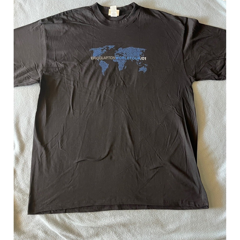 Deadstock T Shirt Men's XL World Tour 2001 Eric Clapton Black Winterland